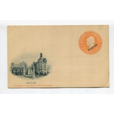 ARGENTINA ENTERO POSTAL GJ TAR-21-B TARJETA CON VISTA Y SOBRECARGA MUESTRA U$ 15